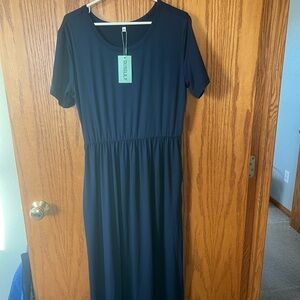 NWT Elegant Navy Maxi Dress